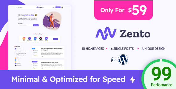 Zento - Modern & Lightweight Blog for WordPress Logo